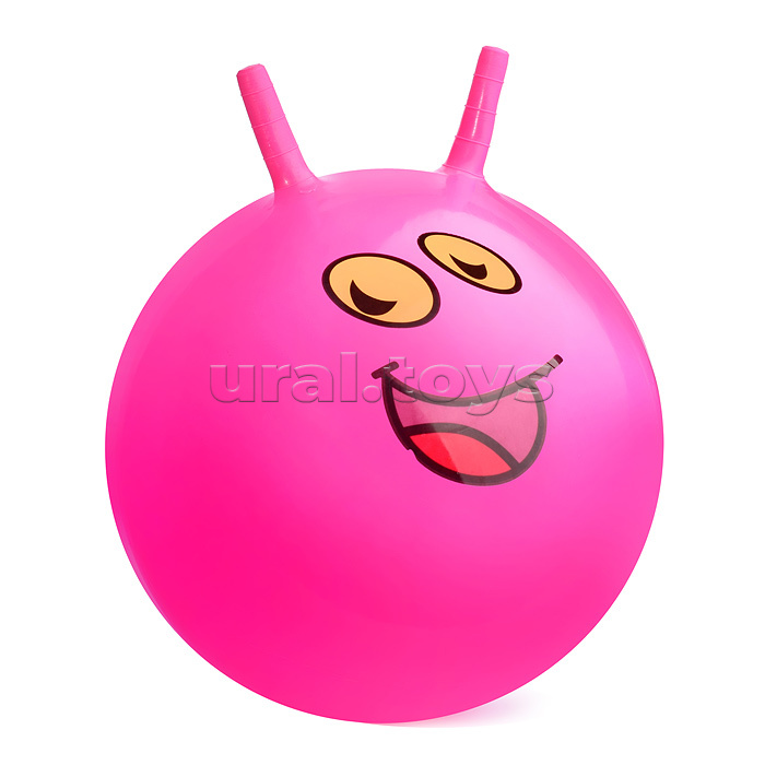 Мяч с рожками 65 см "Забавная рожица"