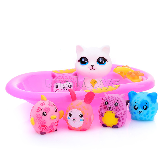 Набор для купания "Кошечка с друзьями" в пакете