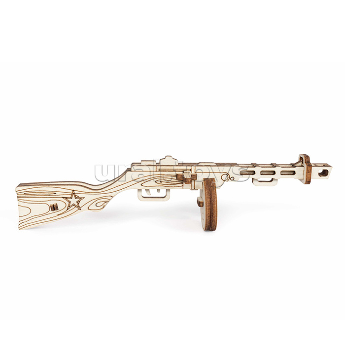 Конструктор деревянный Пистолет-пулемёт 1940, 9 дет.