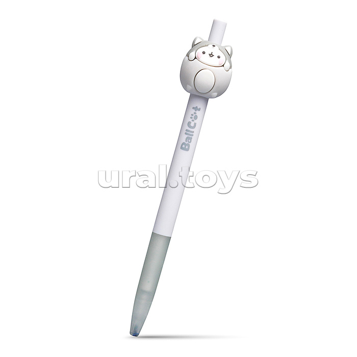 Ручка гелевая автоматическая "Коты" синяя, 0,5 мм, в дисплее