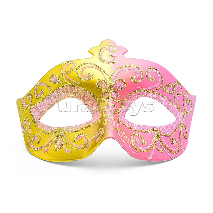 Маска карнавальная "Венецианская" (золотой орнамент)
