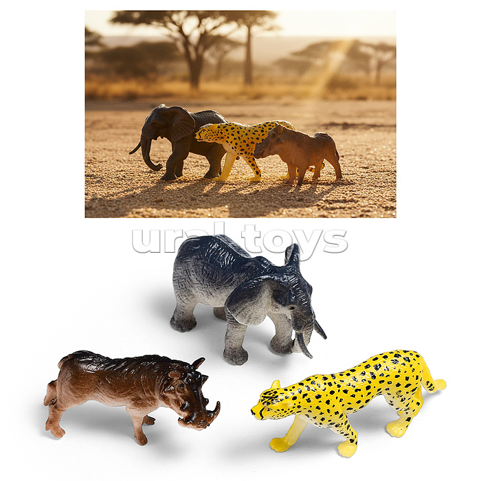 Набор животных "Дикая природа" в пакете