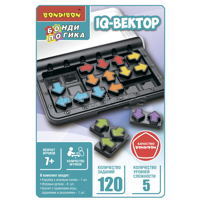 Игра настольная логическая БондиЛогика "IQ-Вектор"