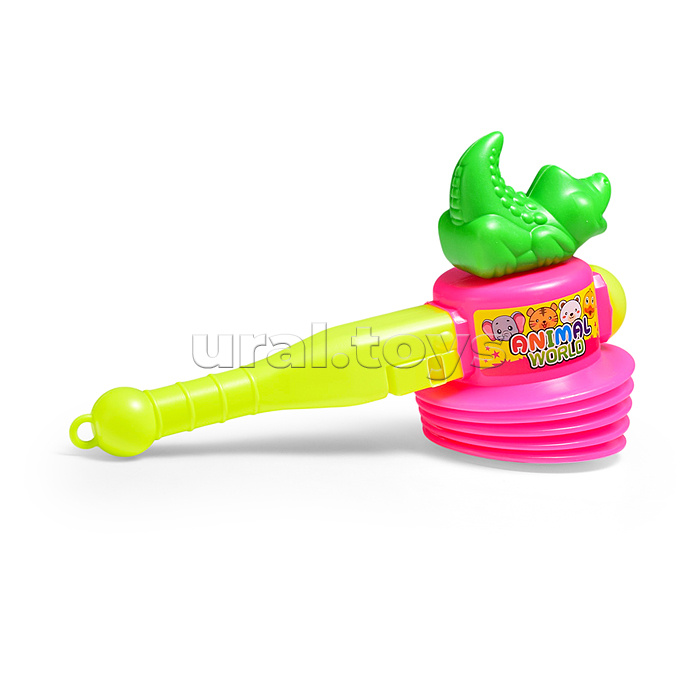 Молоток - стучалка "Крокодильчик" 25 см., в сетке