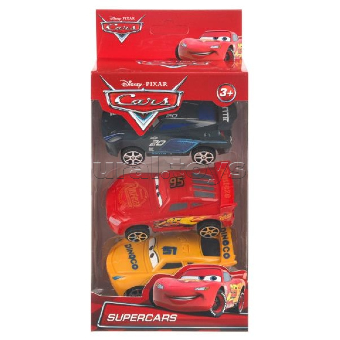 Машина пластик набор Тачки 7 см, 3 шт, коробка