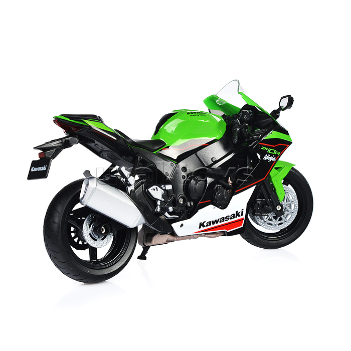 Мотоцикл 1:12 Kawasaki Ninja ZX-10R, зеленый Мотоцикл 1:12 Kawasaki Ninja ZX-10R, зеленый