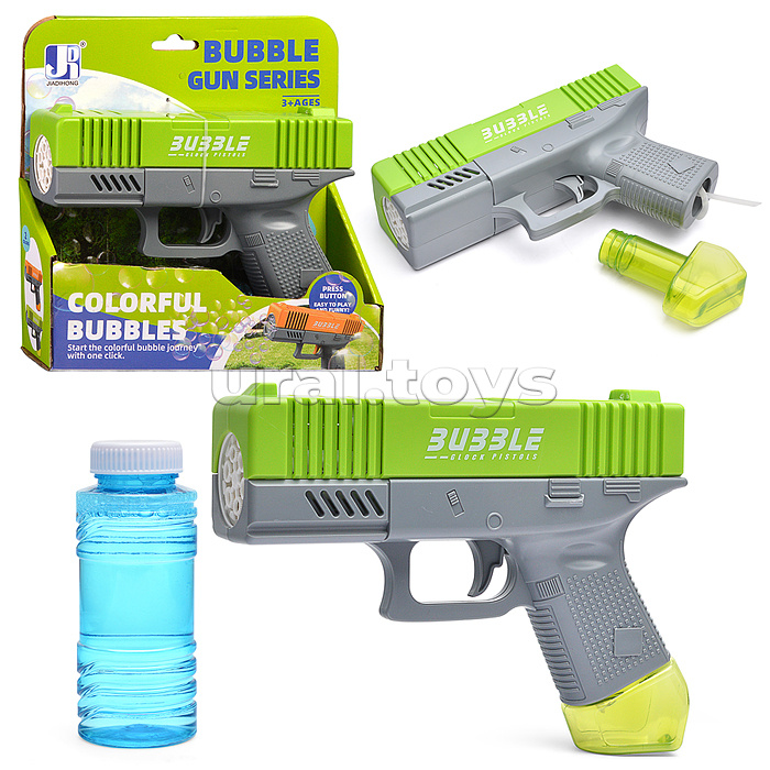 Пистолет для мыльных пузырей "Веселье" в коробке