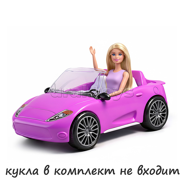Машина для куклы "Кабриолет сиреневый" в коробке