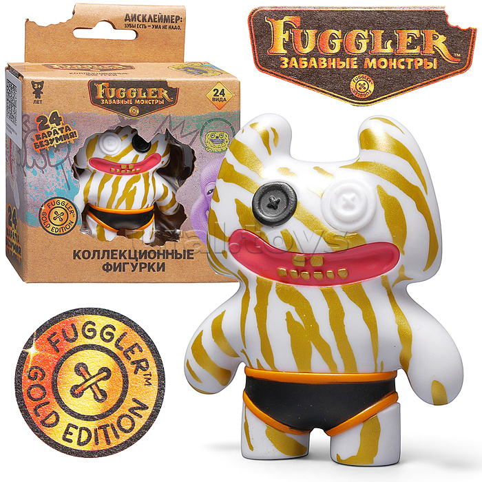 Коллекционная фигурка Золотой Медвежонок, 1 шт. в коробке с окном, Fuggler Gold Edition