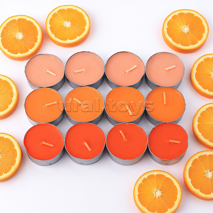 Набор арома свечей (В ассортименте: ваниль/клубника/апельсин/роза/лимон/яблоко/черника/лаванда (12шт.)