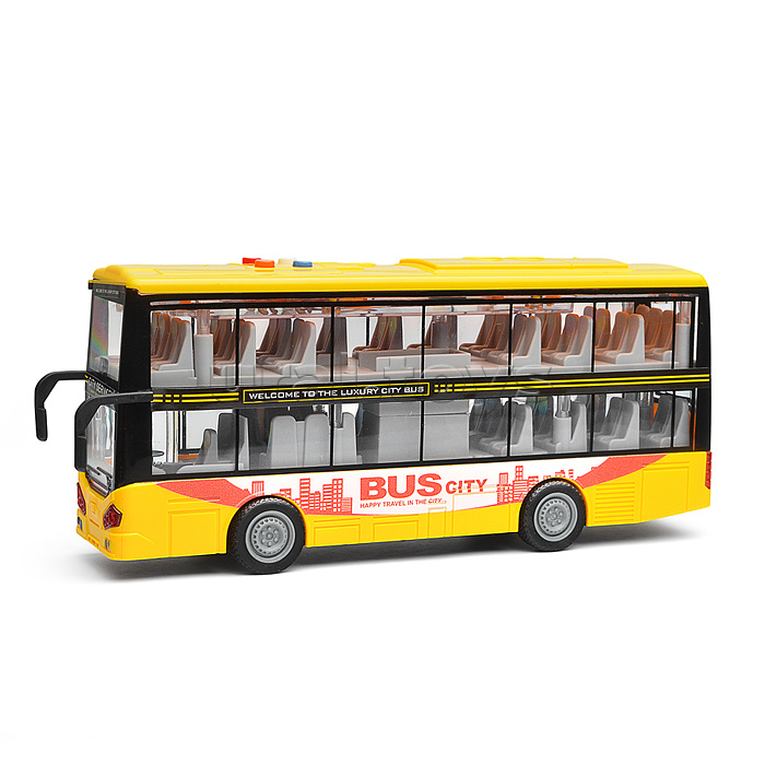 Автобус "Городской" 1:16 (свет, звук) в коробке (желтый)