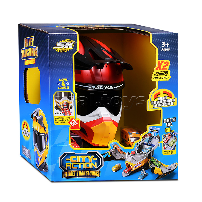 Парковка "Автотрек-трансформер. Пожарник" в коробке