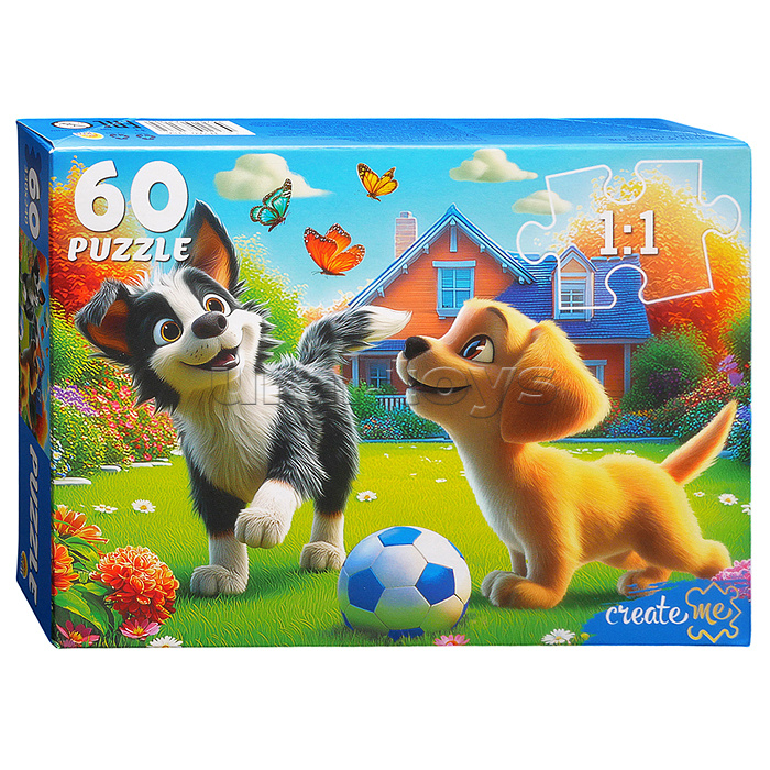 Пазлы 60 "Милые собачки"