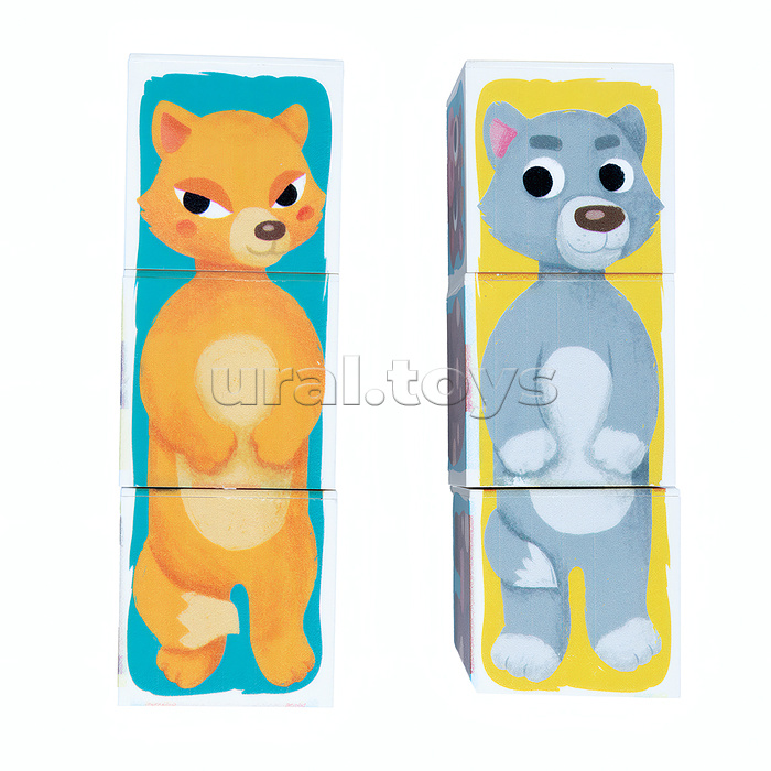 Кубики пластмассовые Умные кубики "Зверопутаница" 6 шт (12 персонажей) Baby Toys Кубики пластмассовые Умные кубики "Зверопутаница" 6 шт (12 персонажей) Baby Toys