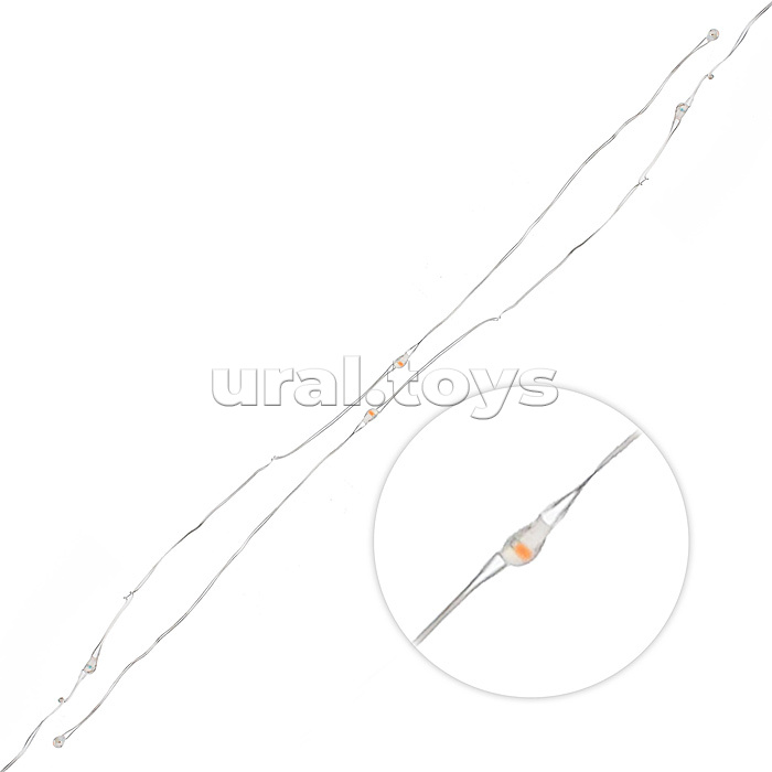 Электрогирлянда светодиодная Роса, 10 м, 100 ламп, синий