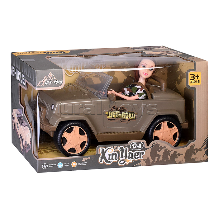 Машина с куклой "Сафари" в коробке