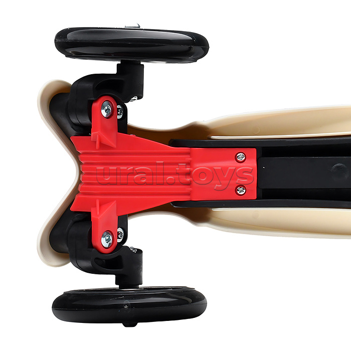 Самокат 3-х колесный ROCKET,колеса PU со светом, светящаяся стойка, ABEC 7, белый