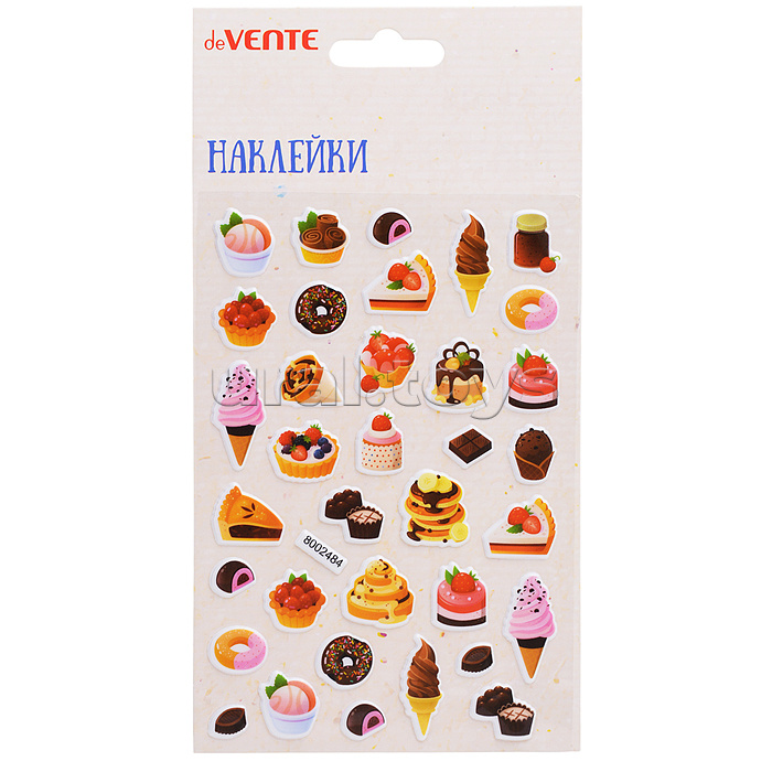 Наклейки мягкие "Десерты" размер карточки 10x15 см, puff, объемные, многоразовые Наклейки мягкие "Десерты" размер карточки 10x15 см, puff, объемные, многоразовые