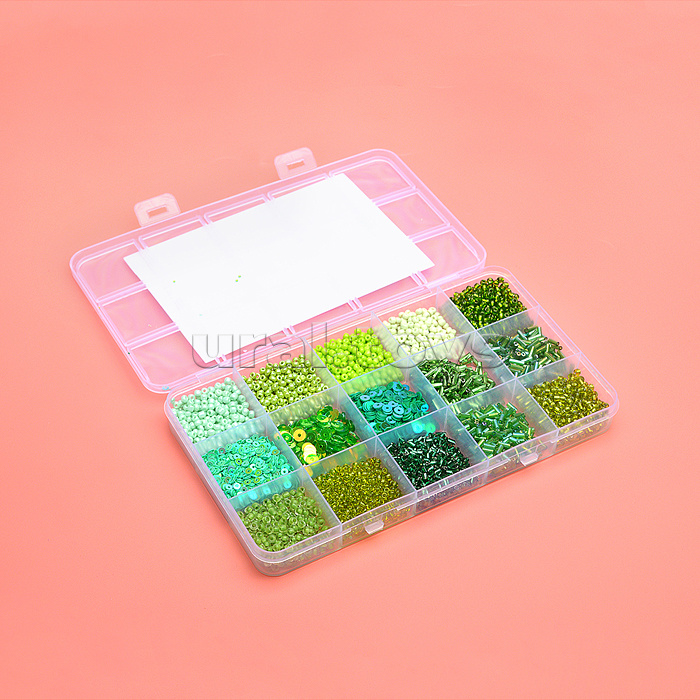 Набор создание украшений "Изумруд" 15 цв., в коробке