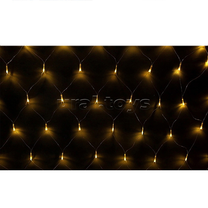 Электрогирлянда Сетка 1,5*1,5 м, 120 ламп, теплый