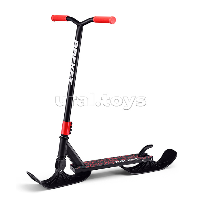 Самокат-снегокат трюковой в коробке (красный)