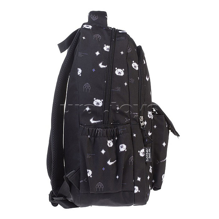 Рюкзак "Стиль. Пиксельный медведь" 46х31,5х16,5см полиэстер 2 отделения 3 кармана