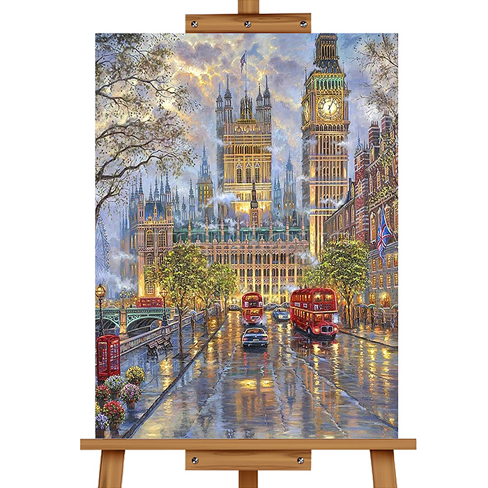 Мозаика алмазная "Лондон" (с гирляндой) 20*30см.