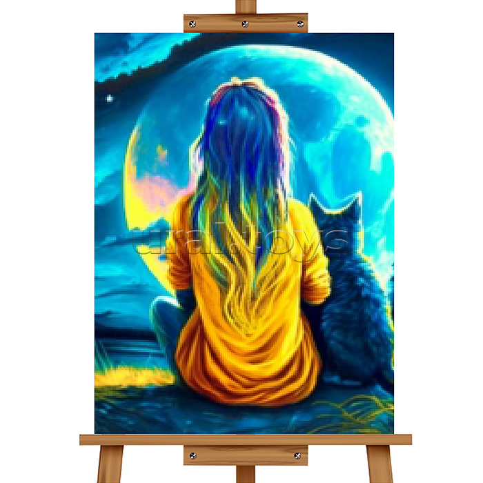 Мозаика алмазная "Лунная ночь" 40*50см.