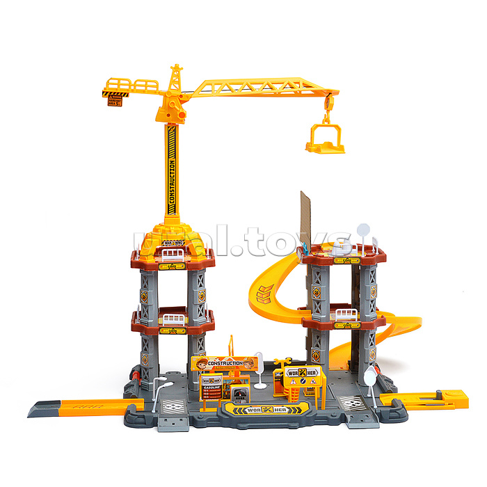 Парковка "Приключения на стройке" (82 предмета) в коробке Парковка "Приключения на стройке" (82 предмета) в коробке