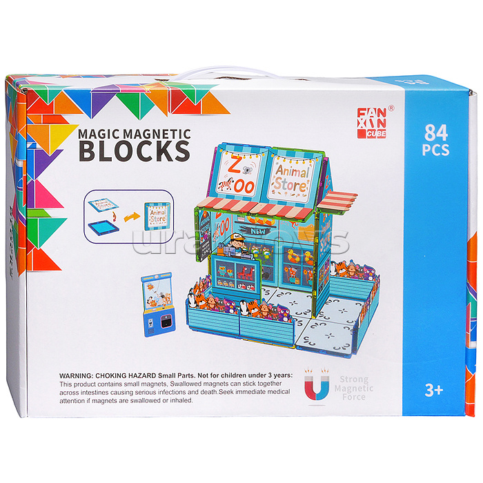 Конструктор "Зоомагазин в магнитном парке" в коробке