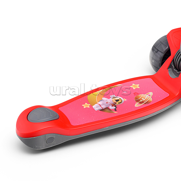 Самокат 3-х кол., красный, PU, в коробке