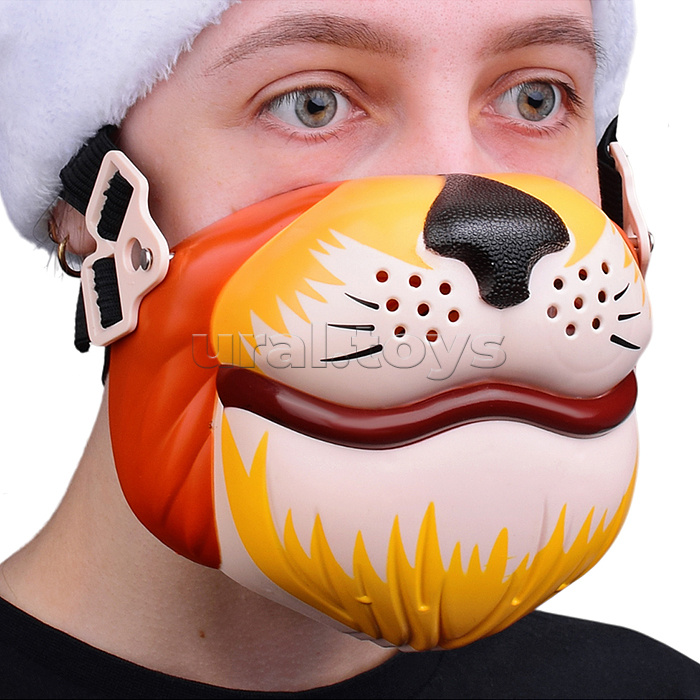 Маска "Львенок" со светом и устройством для изменения голоса, в коробке