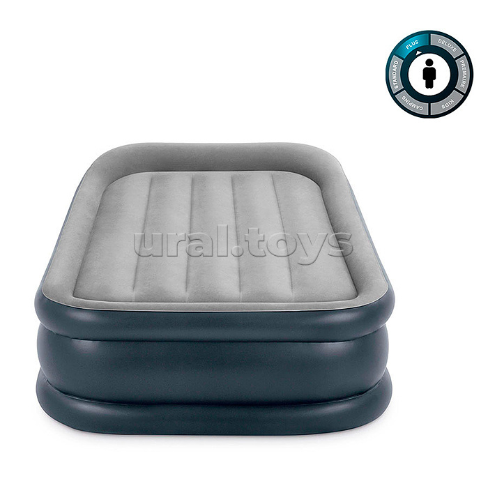 Надувная кровать Deluxe Pillow Rest Raised Bed (99х191х42см,) встроенный насос 220v