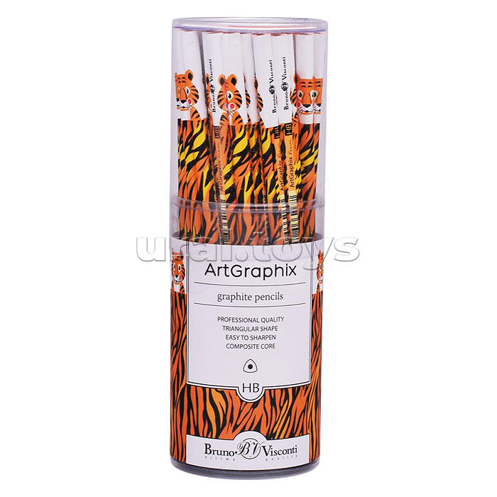 Карандаш чернографитовый "ArtGraphix. Fun. Тигр" НВ (пластиковый корпус)