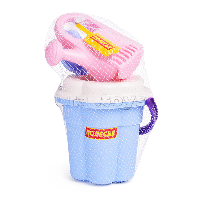 Набор №655 сафари: ведро-цветок большое, ситечко-цветок большое, лопатка №5, грабельки №5, лейка большая