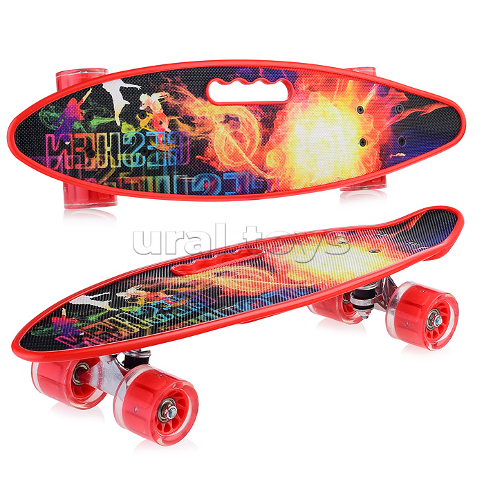 Скейт детский ROCKET 60 см, колеса PU, светятся, подшипники ABEC-7 Скейт детский ROCKET 60 см, колеса PU, светятся, подшипники ABEC-7