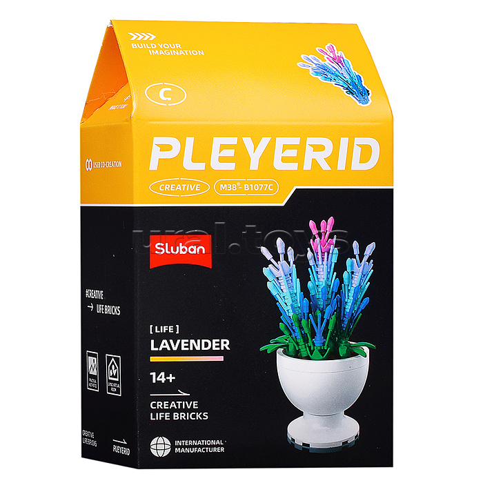 Конструктор "Цветы в горшке" в ассортименте, (упак. 6шт.) в коробке