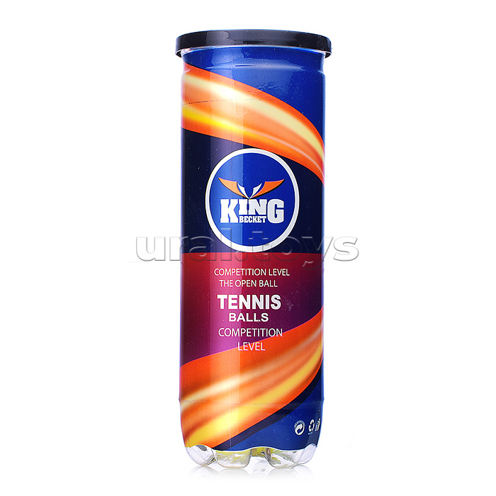 Набор мячей для большого тенниса (3 шт.) в тубусе