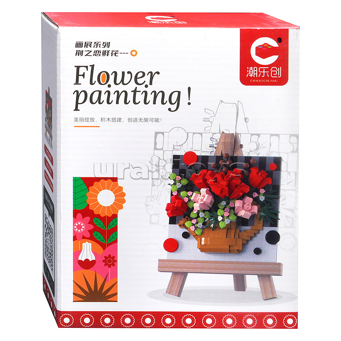 Конструктор "Мольберт с цветами" (845 дет.) в коробке