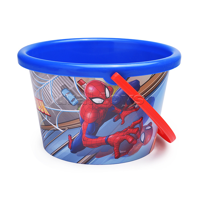 Набор Marvel «Человек-Паук» №7: ведро среднее с наклейкой, лопатка, грабельки, лейка малая №4