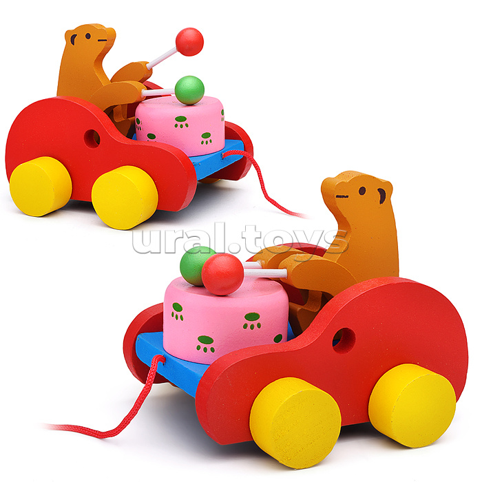 Каталка "Мишка барабанщик"