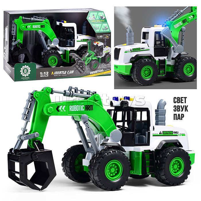 Трактор "Строитель" на батарейках, в коробке