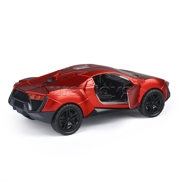 Бордовая инерционная машинка die-cast, 1:32, открывающиеся двери