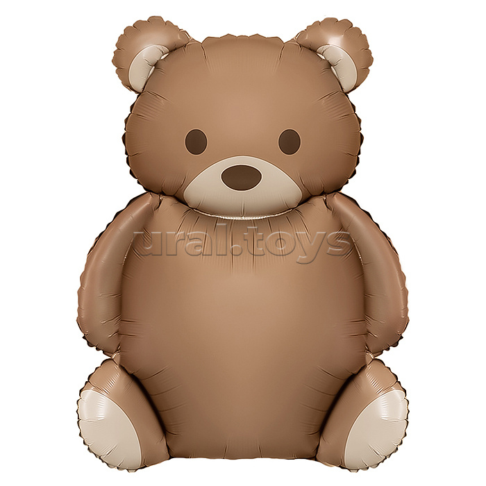 Шар (35''/89 см) Фигура, Мишка, Сатин, 1 шт. в уп.