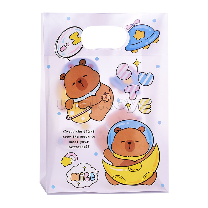 Пакет подарочный "Капибара" 35*24*10см.