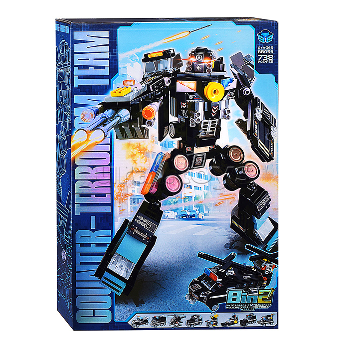 Конструктор "Защитник" 8 в 1 в коробке