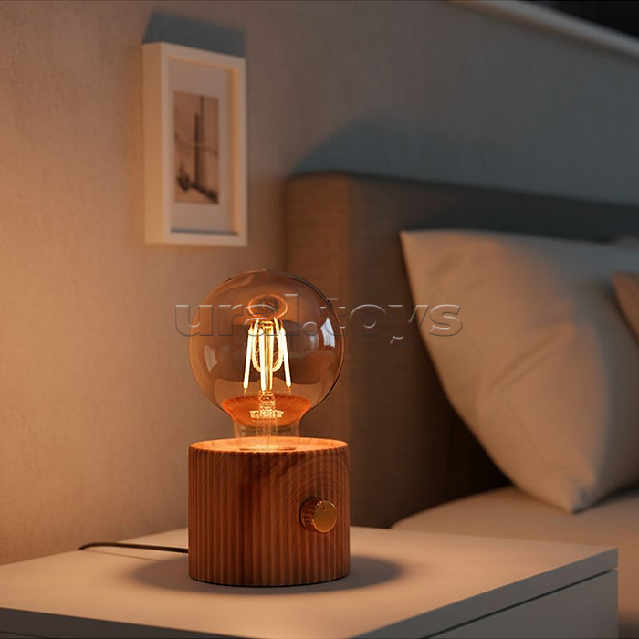 Светильник "Лампочка" (цвет коричневый) в коробке