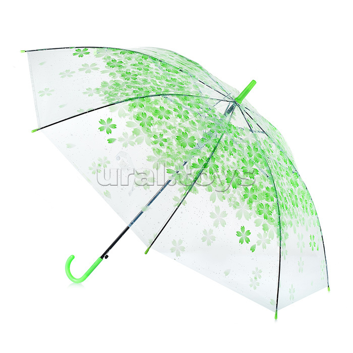 Зонт детский "Красивые цветы" (54см.) салатовый