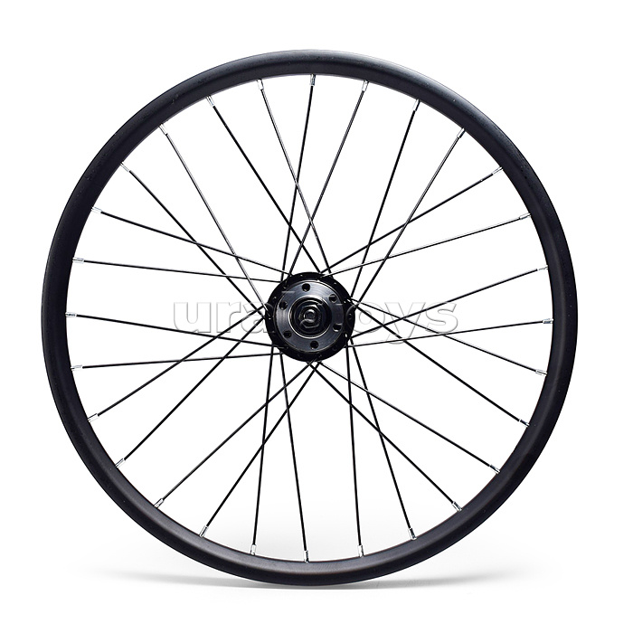 Колесо велосипедное 20" заднее в сборе, алюминий, под трещ, диск 6-болт, без гаек