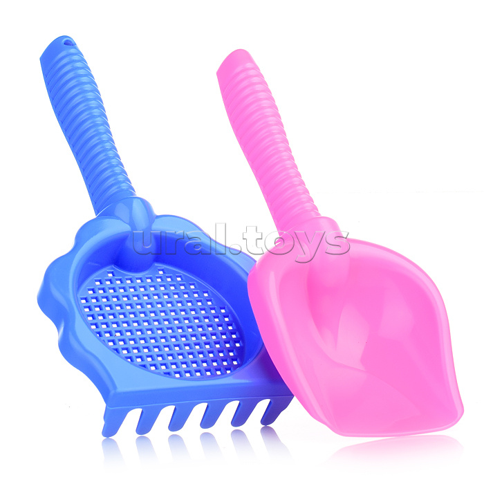Песочный набор 2пр.(грабли-ситечко 25см, совок 26см)